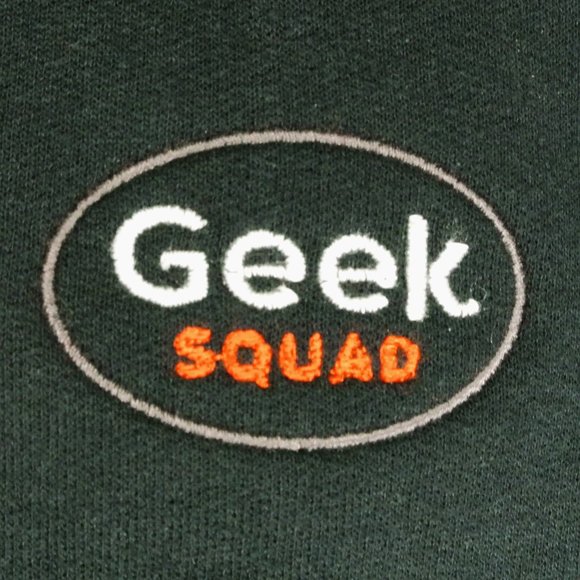 GEEK SQUAD Tech Repair Employee Uniform Black Sweatshirt Size M Medium - Picture 3 of 9
